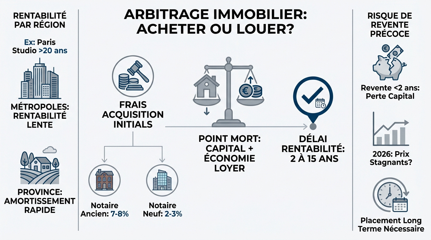 Analyse financière de l'arbitrage entre achat et location immobilière