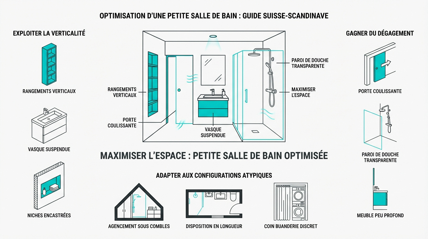 Aménagement petite salle de bain moderne