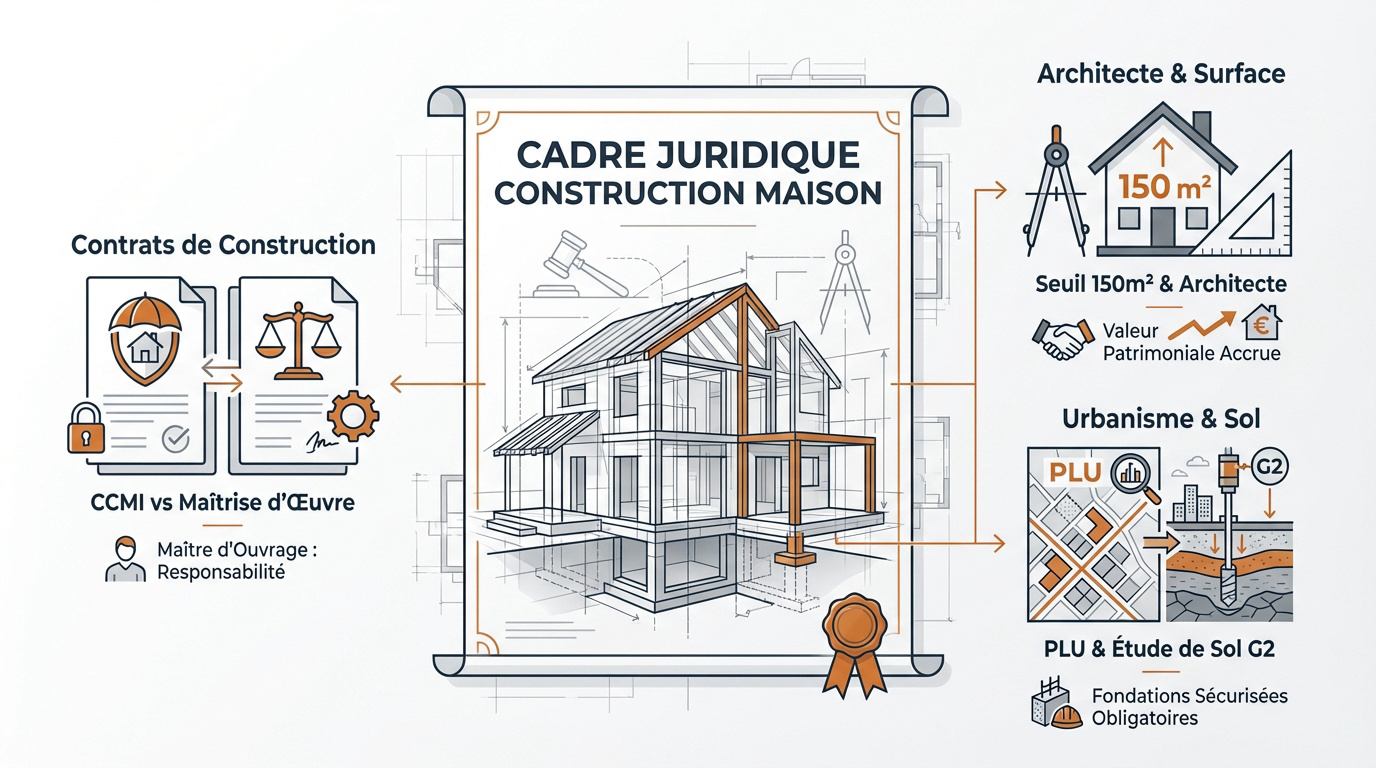 Analyse juridique et plans de construction pour maison individuelle