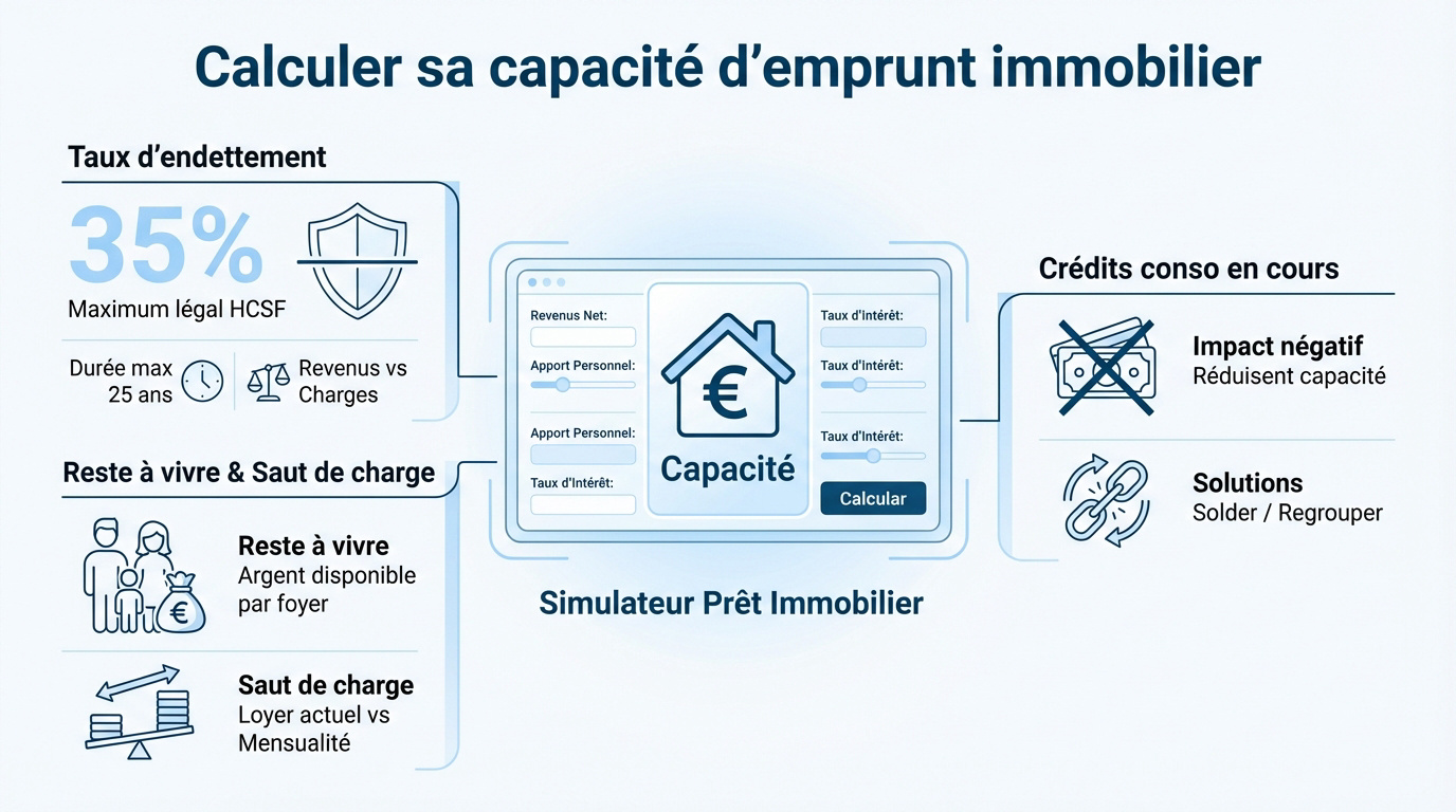 Analyse de la capacité d'emprunt et simulateur de prêt immobilier