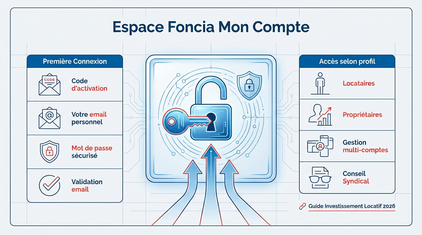Interface de connexion à l'espace client MyFoncia