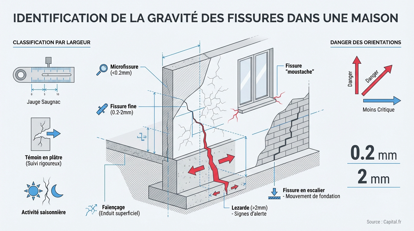 Identification et gravité des fissures dans une maison