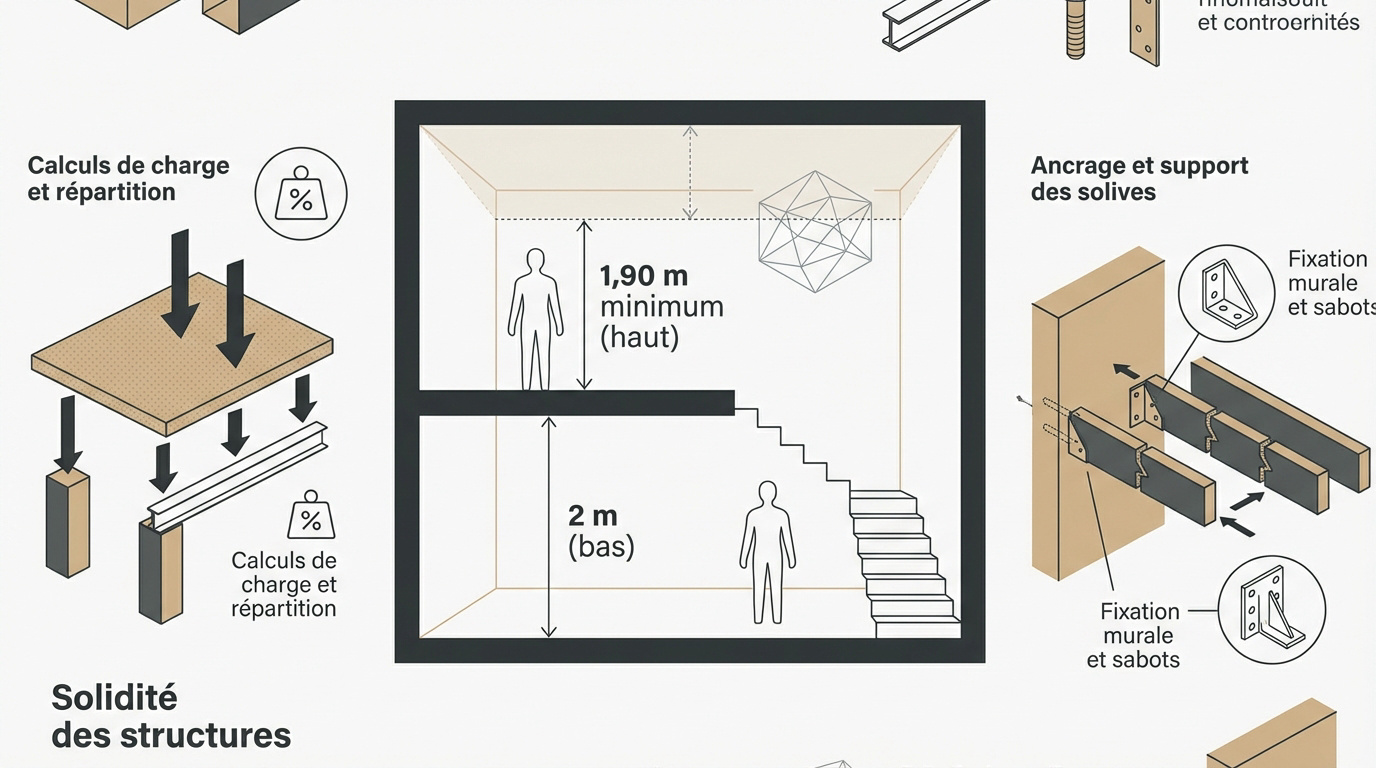 Infographie technique mezzanine